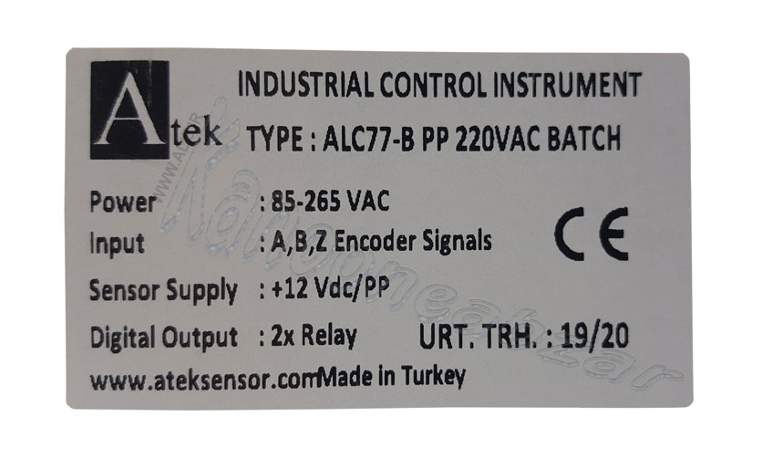 ALC77 B pp 220VDC batch