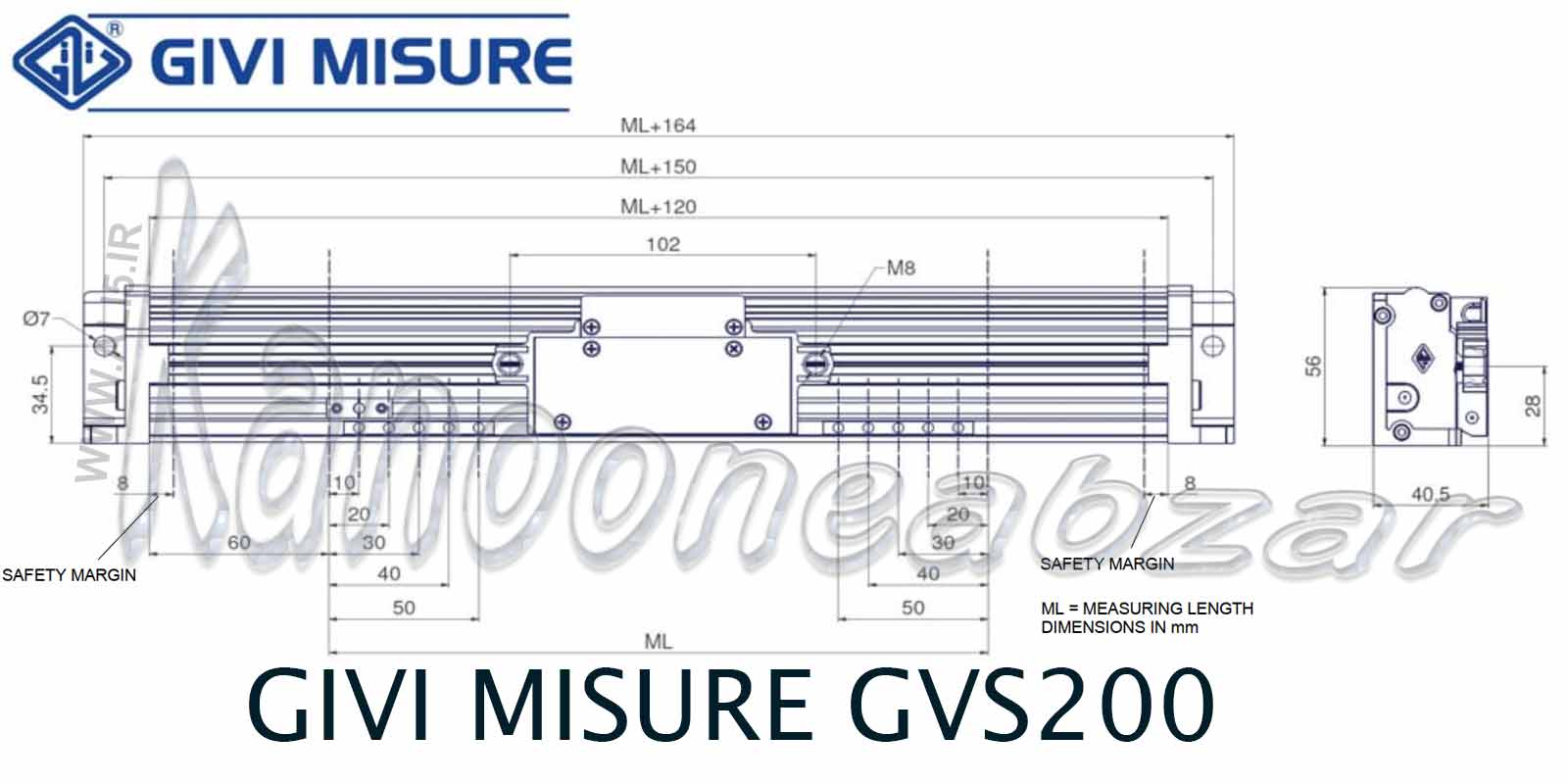  تعمیر خطکش GIVI MISURE GVS200
